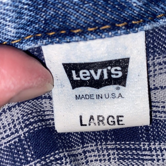 Vintage Levi's Trucker Flannel Lined Denim Blue Jean Jacket-100% Cotton USA Sz L - Picture 16 of 16